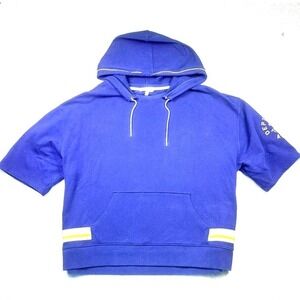 Victoria's‎ Secret Blue Short Sleeve Hoodie Pullover XL